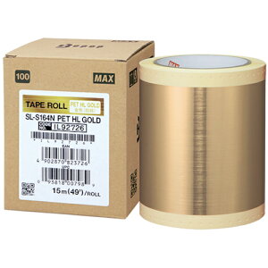 �}�b�N�X MAX �r�[�|�b�v PET�V�[�g 100mm���V�[�g �S�[���h �i15m×1�����j SL-S164N [588-00001508]