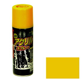 アサヒペン 【6本販売】BIGPROアクリルスプレー 300ML 黄色 - [665-605115]