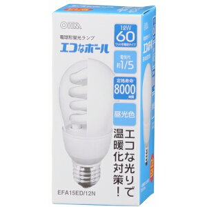 �I�[���d�@ �y�ʓr�����z �y�l��s�z OHM �d���`�u���� �G�R�ȃ{�[�� E26 60�`���� �����F EFA15ED/12N [919-454217]