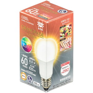 �I�[���d�@ �y�ʓr�����z �y�l��s�z OHM LED�d�� E26 60�`���� �����F LDA8L-G AG6/RA93 [919-638617]