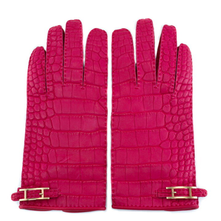 楽天市場】HERMES エルメス グローブ 手袋 クロコダイルレザー  
