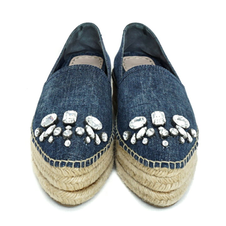 楽天市場】【良品】 miumiu ミュウミュウ レディースシューズ デニム  