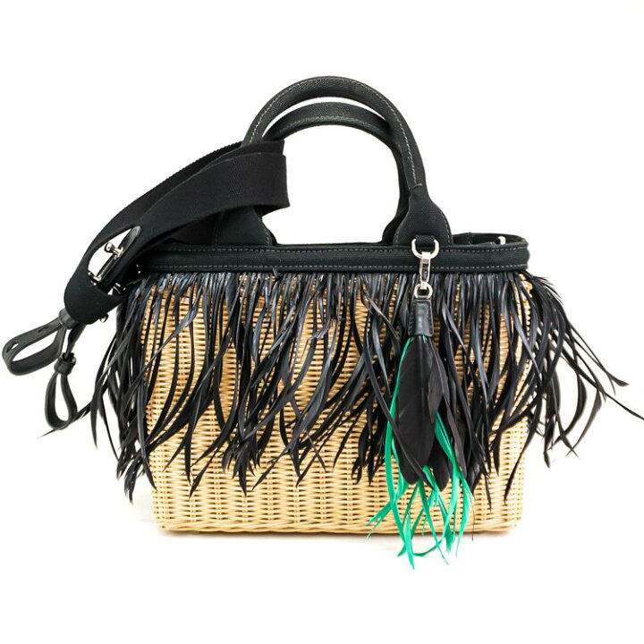 楽天市場】【良品】 PRADA WICKER CANAPA 1BG835 プラダ ウィッカー 