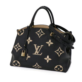 LOUIS VUITTON グランパレ MM バッグ ショルダーバッグ ハンドバッグ M45842 レザー ブラック ブランドバッグ 5527820j【中古】