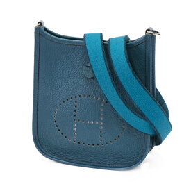 【美品】HERMES エブリン TPM ショルダーバッグ □R 2014年 トリヨン レザー コバルト ブルー ブランドバッグ 5463319j【中古】