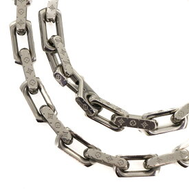 【中古】LOUIS VUITTON LV コリエ モノグラム 鎖 チェーン ユニセックスアクセサリー ネックレス M00307 メタル シルバー 5540055m