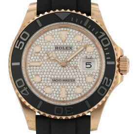 【美品】ROLEX ヨットマスター メンズ腕時計 126655 Au750 エバーローズゴールド セラミック ラバー ピンクゴールド 純正ダイヤ文字盤 ブラック 5328560HD 【中古】