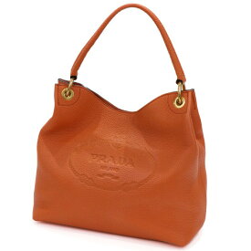 【美品】プラダ PRADA ショルダーバッグ レディースバッグ ワンショルダー ハンドバッグ 1BC051 牛革 レザー ゴールド金具 オレンジ 4541160M 【中古】