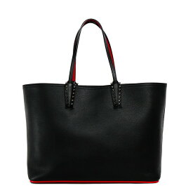 クリスチャンルブタン トートバッグ カバタ ラージ メンズ レディース Christian Louboutin スパイクスタッズ ブラック レッド レザー A4 1175113 ブランドバッグ 5442174MF2【中古】