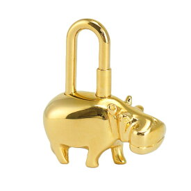 エルメス ヒポポタマス カバ 2005 カデナ チャーム ANNEE DES FLEUVES キーホルダー メタル ゴールド ブランド小物 HERMES 6094857m【中古】