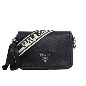 【極美品】PRADA ヴィッテロダイノ 2Wayショルダーバッグ メンズ レディースバッグ 1BD314 レザー ブラック 6054018j 【中古】