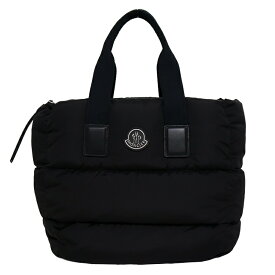【極美品】MONCLER ダウン トートバッグ ハンドバッグ 5D00008M2170 ナイロン ブラック ブランドバッグ 6065555m【中古】