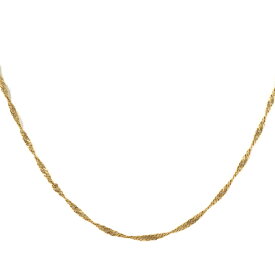 【美品】K18 スクリューネックレス チェーンネックレス 49cm 3.8g 750 イエローゴールド 検定マーク付き 6046972m 【中古】