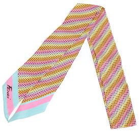 【中古】フェンディ　リボンスカーフ　スカーフ　FXT011　AJWK　マルチカラー　ブランドスカーフ　ブランド小物　22-2071-K
