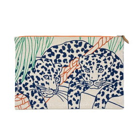 【美品】HERMES ヨッティング GM レオ＆ジン フラット ポーチ コットン 100％ ブランド小物 エルメス 6125731m【中古】