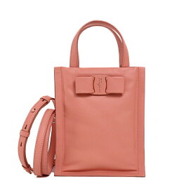 【美品】フェラガモ VIVA MINI ヴァラリボン ショルダーバッグ 2way ミニバッグ 21 2988/00 カーフスキン ピンク ショルダーポーチ Salvatore Ferragamo 4356452m【中古】