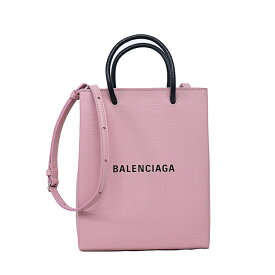 【美品】バレンシアガ ショッピング トートバッグ ラージ レディースバッグ ショルダーバッグ 2Way 757776 レザー ピンク ブラック シルバー金具 6167543m 【中古】