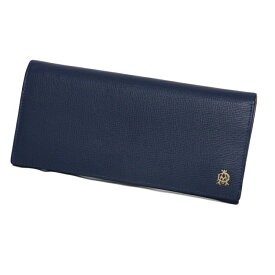 【中古】 DUNHILL ベルグレイブ フルハム ロングウォレット メンズ長財布 L2S810A レザー ネイビー 6106345