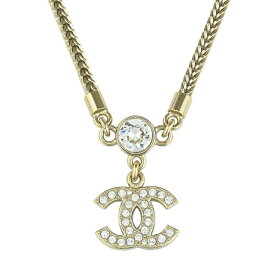 【極美品】CHANEL ココマーク ネックレス チョーカー ラインストーン ABE544 メタル ゴールド ブランド アクセサリー ブランド小物 シャネル 6192475m【中古】