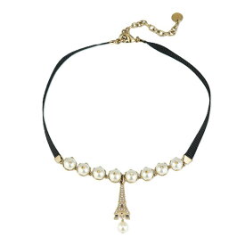 【美品】Christian Dior プラン ドゥ パリ チョーカー ネックレス ペンダント メタル ゴールド ブランド小物 ディオール 6213735m【中古】