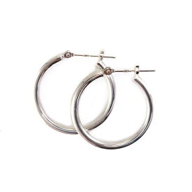 【美品】ピアス フープピアス 両耳用 円形 メンズ レディースアクセサリー K10WG ホワイトゴールド 6163040 【中古】