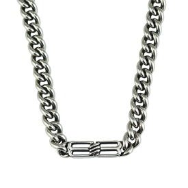 【美品】 バレンシアガ BB Icon チェーン ネックレス ロゴ メタル シルバー系 サイズS アクセサリー 871954 BALENCIAGA 6298051m【中古】