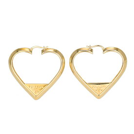 【極美品】PRADA ピアス ハート フープ 1IO148 GP メタル ゴールド アクセサリー ブランド小物 プラダ 6229745m【中古】