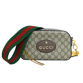 【美品】GUCCI ネオヴィンテージ タイガーヘッド ショルダーバッグ 476466 GGスプリームキャンバス レザー ベージュ ブランドバッグ グッチ 6296195m【中古】