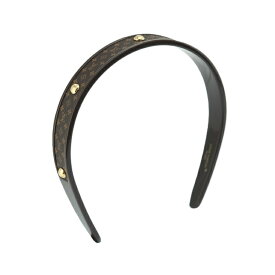 【美品】 ルイ・ヴィトン ヘッドバンド MNG カチャーシャ モノグラム レジン ブラウン ゴールド金具 ヘアクセサリー 26年製 M03539 LOUIS VUITTON 6382840m【中古】