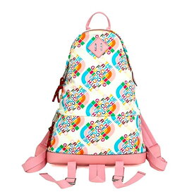 【美品】グッチ GUCCI×THE NORTH FACE コラボ バックパック リュック デイパック 650288 ナイロン ホワイト ピンク マルチカラー 6421882m【中古】