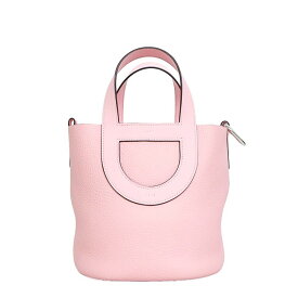 【美品】 エルメス インザループ 18 ハンドバッグ トートバッグ トリヨンクレマンス ヴォースイフト ローズサクラ シルバー金具 W刻 HERMES 6421254j【中古】