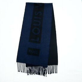 【美品】LOUIS VUITTON マフラー エシャルプ バローダ M71295 カシミヤ 100% ネイビー ブランド小物 ルイヴィトン 6462120m【中古】