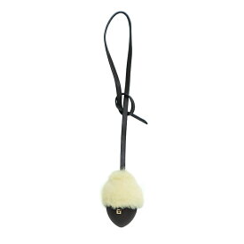 【極美品】FENDI キーホルダー バッグ チャーム キーチャーム どんぐり 7AS427 ファー レザー ベージュ ブラウン ブランド小物 フェンディ 6512714m【中古】