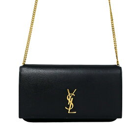 【美品】Saint Laurent カサンドラ チェーンウォレット フォンショルダー ショルダーバッグ チェーンショルダー 635095 レザー ブラック ブランドバッグ サンローラン 6505587m【中古】