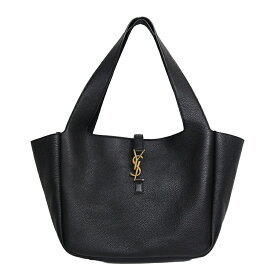 【極美品】Saint Laurent ル サンカセット ベア トートバック ショルダーバッグ ハンドバッグ 763435 レザー ブラック ゴールド金具 ブランドバッグ サンローラン 6541521j【中古】
