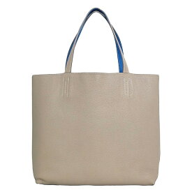 エルメス ドゥブルセンス 45 トートバッグ ショルダーバッグ リバーシブル トゴ グレージュ ブルー系 □O刻 HERMES 6540923j【中古】
