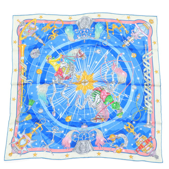 楽天市場】【中古】エルメス スカーフ カレ 70 コーラスステラルム 
