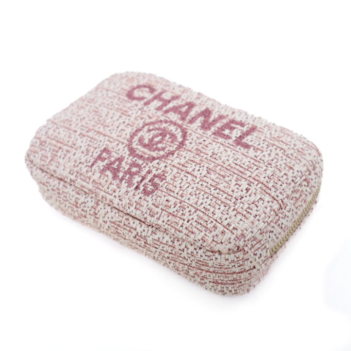 楽天市場】【極美品】CHANEL シャネル ドーヴィル ツイード ポーチ 