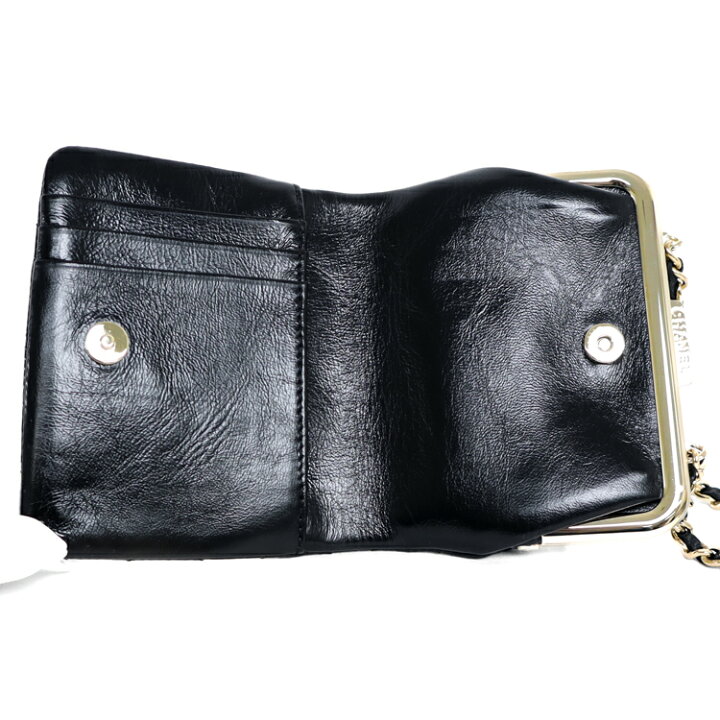 楽天市場】CHANEL シャネル マトラッセ がま口 ミニチェーンウォレット  