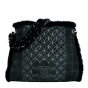 CHANEL シャネル ムートン チョコバー ココステッチ チェーンショルダーバッグ ハンドバッグ ブラック 黒 シルバー金具 レディースバッグ ブランドバッグ 4262815J 【中古】