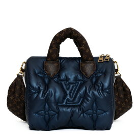 【ほぼ未使用品】ルイヴィトン モノグラム LVピロー カプセルコレクション スピーディ バンドリエール 25 レディースバッグ ハンドバッグ M21061 リサイクルメタリックナイロン ネイビー ICチップ入 4281529J 【中古】