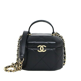 CHANEL シャネル マトラッセ バニティバッグ チェーンショルダーバッグ ラムスキン ブラック ゴールド金具 ココマーク ミニバッグ レディースバッグ ブランドバッグ フォーマルバッグ 4282644J 【中古】