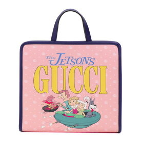 【美品】グッチ チルドレンズ The Jetsons レディースバッグ ハンドバッグ 605614 GGスプリーム ピンク ネイビー 4327050M 【中古】