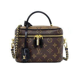【美品】LOUIS VUITTON ルイヴィトン モノグラム ヴァニティ NV PM ショルダーバッグ M45165 モノグラムキャンバス・リバースキャンバス レザー ブラウン ブラック バニティバッグ 2way LV レディースバッグ ブランドバッグ 4354728J 【中古】
