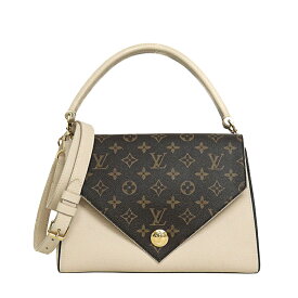 LOUIS VUITTON ルイヴィトン ドゥブル V ハンドバッグ 2way ショルダーバッグ M54438 レザー モノグラムキャンバス クレーム モノグラム LV ビトン ブランドバッグ フォーマルバッグ 4355119J 【中古】