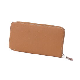 【良品】 HERMES AZAP SILKIN GOLD エルメス アザップロング シルクイン 長財布 ラウンドファスナー ヴォーエプソン C刻 ゴールド ブラウン レディース財布 ブランドウォレット 4s06131MT 【中古】