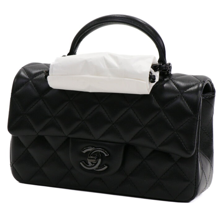 楽天市場】【未使用品】 CHANEL 2024 MATELASSE TOPHANDLE SOBLACK  