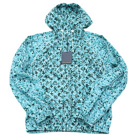 【未使用品】LOUIS VUITTON ルイヴィトン 23AW モノグラム プリンテッド ナイロン ウインドブレーカー ジップアップジャケット RM232M ZS2 HPB10W 46 ブルー ナイロン100％ LV メンズジャケット 4508210J 【中古】