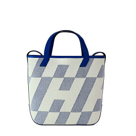 【新品同様】HERMES エルメス Hアンビエ 27 PM トートバッグ ショルダーバッグ U刻 トワルキャンバス スイフト エクリュブルー ホワイト レディースバッグ ブランドバッグ 5025125J【中古】