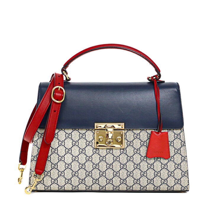 楽天市場】GUCCI グッチ GGスプリーム パドロックバッグ トリコロール  